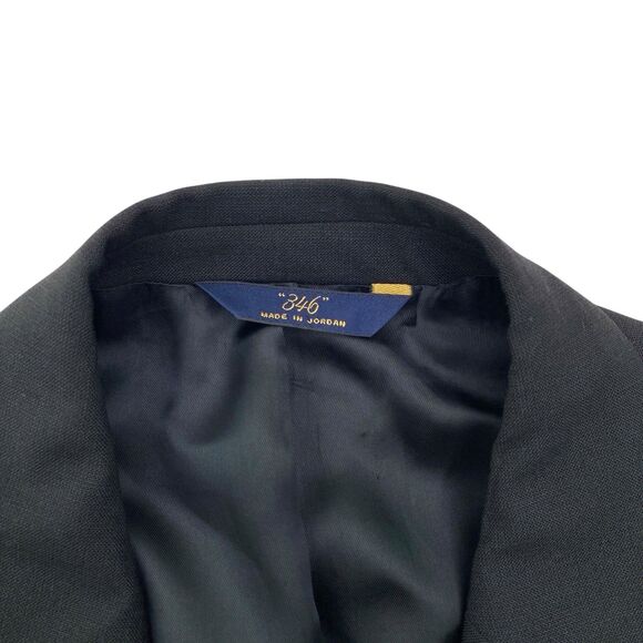 Brooks Brothers 346 Blazer Mens 42 R Black Suit Jacket Single Vent Wool Blend - Picture 7 of 14